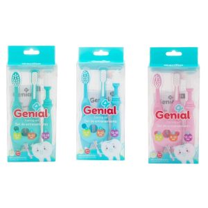 set de cepillo dental Genial de entrenamiento varios colores  tallas incluida de (6 a 8m) (8 a 12m) (12 a 18m)